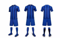 C018 Custom Logo Soccer Jersey Full Kit Blue