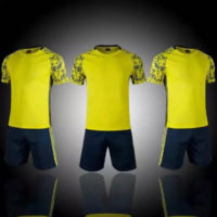 C031 Custom Logo Soccer Jersey Full Kit Yellow Black