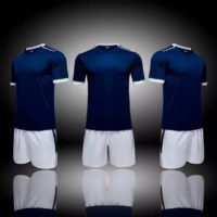 C038 Custom Logo Soccer Jersey Full Kit Blue and White