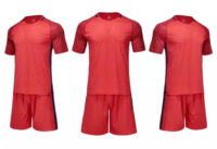 C054 Custom Logo Soccer Jersey Full Kit Red
